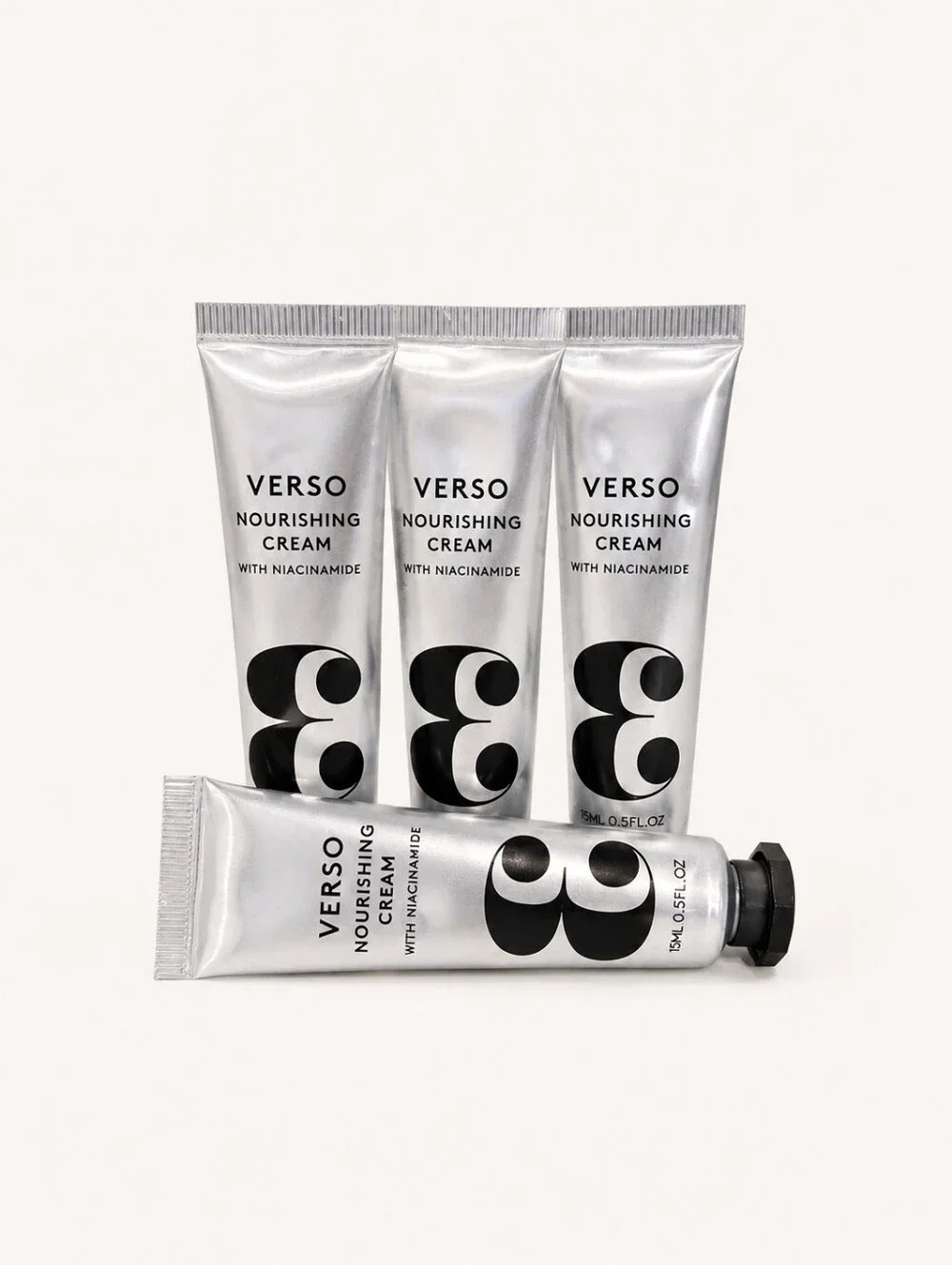 Verso Nourishing Cream with Niacinamide Travel Size Bundle of 4 | 15ml Each